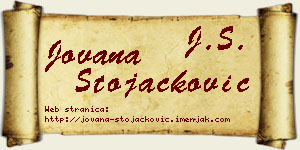 Jovana Stojačković vizit kartica